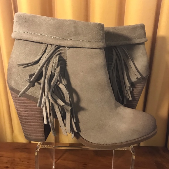 Jessica Simpson JP-Callaghan Booties, Color: Taupe, Cow Split SUEDE, Booties, 8M - Picture 3 of 11